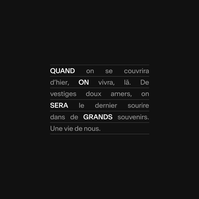 Parfum d'intérieur, Quand on sera grands